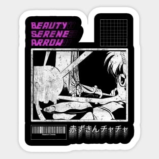 Beauty Serene Arrow Retro Aesthetic Anime Design Sticker